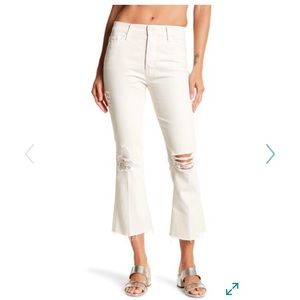 MOTHER off-white the Nomad cropped jeans
